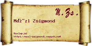 Mözl Zsigmond névjegykártya